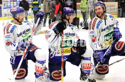 EBEL. Eishockey Bundesliga. EC Pasut VSV gegen EHC LIWEST Linz.  Guenther Lanzinger, Michael Raffl, Kiel McLeod. Villach, am 19.2.2010.
Foto: Kuess 


---
pressefotos, pressefotografie, kuess, qs, qspictures, sport, bild, bilder, bilddatenbank