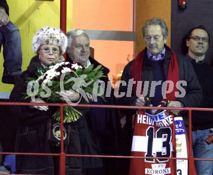 EBEL. Eishockey Bundesliga. KAC gegen HDD TILIA Olimpija Ljubljana. Karl Nedwed, Heidi Horten. Klagenfurt, am 19.2.2010.
Foto: Kuess

---
pressefotos, pressefotografie, kuess, qs, qspictures, sport, bild, bilder, bilddatenbank