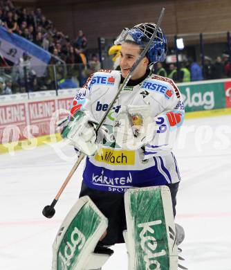 EBEL. Eishockey Bundesliga. EC Pasut VSV gegen EHC LIWEST Linz.  Bernhard Starkbaum (VSV). Villach, am 19.2.2010.
Foto: Kuess 


---
pressefotos, pressefotografie, kuess, qs, qspictures, sport, bild, bilder, bilddatenbank