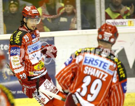 EBEL. Eishockey Bundesliga. KAC gegen HDD TILIA Olimpija Ljubljana. Torjubel BRANDNER Christoph (KAC). Klagenfurt, am 19.2.2010.
Foto: Kuess

---
pressefotos, pressefotografie, kuess, qs, qspictures, sport, bild, bilder, bilddatenbank