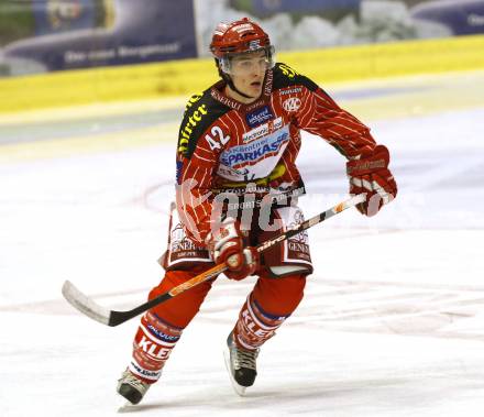 EBEL. Eishockey Bundesliga. KAC gegen HDD TILIA Olimpija Ljubljana. NIEDEREGGER Andreas (KAC). Klagenfurt, am 19.2.2010.
Foto: Kuess

---
pressefotos, pressefotografie, kuess, qs, qspictures, sport, bild, bilder, bilddatenbank