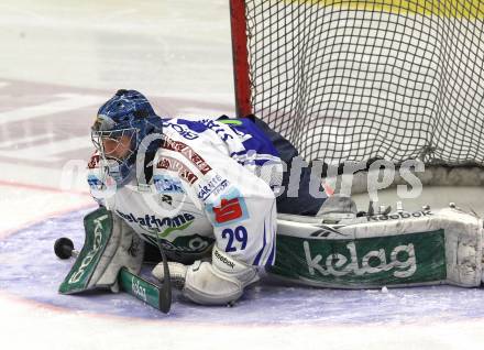 EBEL. Eishockey Bundesliga. EC Pasut VSV gegen EHC LIWEST Linz. Bernhard Starkbaum (VSV). Villach, am 19.2.2010.
Foto: Kuess 


---
pressefotos, pressefotografie, kuess, qs, qspictures, sport, bild, bilder, bilddatenbank