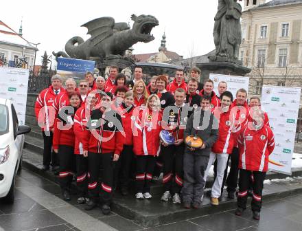 Stocksport. Eisschiessen. IFI Eisstock Europameisterschaften, Vorberichte, Pressekonferenz, Teampraesentation AUT.  Nationalteam Oesterreich. Klagenfurt, am 20.2.2010.
Foto:Kuess
---
pressefotos, pressefotografie, kuess, qs, qspictures, sport, bild, bilder, bilddatenbank