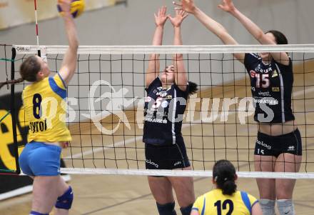 Volleyball WVL. ATSC Wildcats gegen VC Tirol. Maja Praeprost, Anna Cmaylo (Wildcats). Klagenfurt, am 20.2.2010.
Foto: Kuess
---
pressefotos, pressefotografie, kuess, qs, qspictures, sport, bild, bilder, bilddatenbank