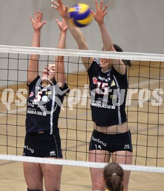 Volleyball WVL. ATSC Wildcats gegen VC Tirol. Maja Praeprost, Anna Cmaylo (Wildcats). Klagenfurt, am 20.2.2010.
Foto: Kuess
---
pressefotos, pressefotografie, kuess, qs, qspictures, sport, bild, bilder, bilddatenbank