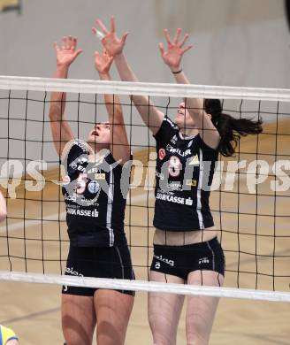 Volleyball WVL. ATSC Wildcats gegen VC Tirol. Maja Ptaeprost, Birgit Wuestenhagen (Wildcats). Klagenfurt, am 20.2.2010.
Foto: Kuess
---
pressefotos, pressefotografie, kuess, qs, qspictures, sport, bild, bilder, bilddatenbank