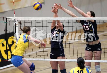 Volleyball WVL. ATSC Wildcats gegen VC Tirol. Maja Praeprost, Anna Cmaylo (Wildcats). Klagenfurt, am 20.2.2010.
Foto: Kuess
---
pressefotos, pressefotografie, kuess, qs, qspictures, sport, bild, bilder, bilddatenbank