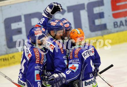 EBEL. Eishockey Bundesliga. EC Pasut VSV gegen EHC LIWEST Linz.  Torjubel VSV. Villach, am 23.2.2010.
Foto: Kuess 


---
pressefotos, pressefotografie, kuess, qs, qspictures, sport, bild, bilder, bilddatenbank