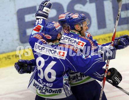 EBEL. Eishockey Bundesliga. EC Pasut VSV gegen EHC LIWEST Linz.  Torjubel VSV. Villach, am 23.2.2010.
Foto: Kuess 


---
pressefotos, pressefotografie, kuess, qs, qspictures, sport, bild, bilder, bilddatenbank