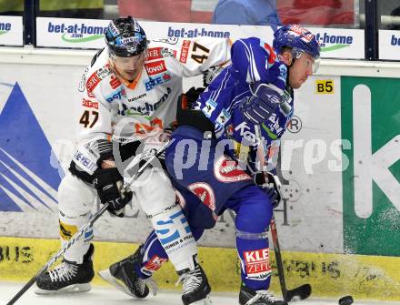 EBEL. Eishockey Bundesliga. EC Pasut VSV gegen EHC LIWEST Linz.  Robert Nathan Di Casmirro, (VSV), Rich Bronilla (Linz). Villach, am 23.2.2010.
Foto: Kuess 


---
pressefotos, pressefotografie, kuess, qs, qspictures, sport, bild, bilder, bilddatenbank