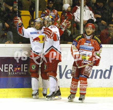 EBEL. Eishockey Bundesliga. KAC gegen EC Red Bull Salzburg. Jubel(Salzburg). Klagenfurt, am 23.2.2010.
Foto: Kuess

---
pressefotos, pressefotografie, kuess, qs, qspictures, sport, bild, bilder, bilddatenbank