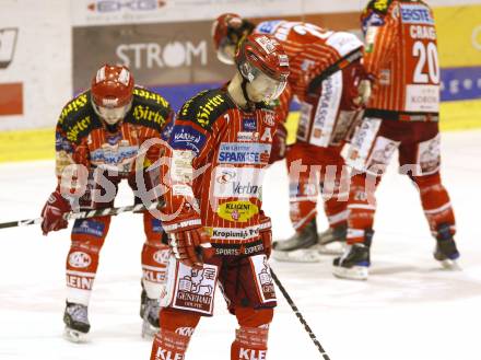 EBEL. Eishockey Bundesliga. KAC gegen EC Red Bull Salzburg. Enttaeuscht (KAC). Klagenfurt, am 23.2.2010.
Foto: Kuess

---
pressefotos, pressefotografie, kuess, qs, qspictures, sport, bild, bilder, bilddatenbank