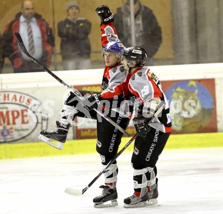 Eishockey Carinthian Hockey League CHL.  EC Tarco Woelfe Klagenfurt gegen EC Feld am See. Torjubel (Feld am See). Klagenfurt, am 25.2.2010.
Foto: Kuess

---
pressefotos, pressefotografie, kuess, qs, qspictures, sport, bild, bilder, bilddatenbank