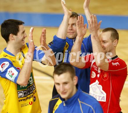 Volleyball Bundesliga. VBK Loewen gegen SK Aich/Dob. Jubel (Aich/Dob). Klagenfurt am 27.02.2010
Foto: Kuess
---
pressefotos, pressefotografie, kuess, qs, qspictures, sport, bild, bilder, bilddatenbank