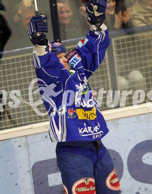 EBEL. Eishockey Bundesliga. EC Pasut VSV gegen EHC LIWEST Linz.  Torjubel Mike Stewart (VSV). Villach, am 28.2.2010.
Foto: Kuess 


---
pressefotos, pressefotografie, kuess, qs, qspictures, sport, bild, bilder, bilddatenbank