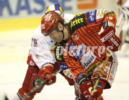 EBEL. Eishockey Bundesliga. KAC gegen EC Red Bull Salzburg. SHANTZ Jeffery (KAC), AUBIN Brent (Salzburg). Klagenfurt, am 28.2.2010.
Foto: Kuess 

---
pressefotos, pressefotografie, kuess, qs, qspictures, sport, bild, bilder, bilddatenbank