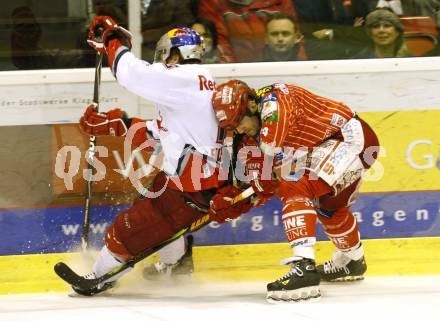 EBEL. Eishockey Bundesliga. KAC gegen EC Red Bull Salzburg. SHANTZ Jeffery (KAC), FILEWICH Jonathan (Salzburg). Klagenfurt, am 28.2.2010.
Foto: Kuess 

---
pressefotos, pressefotografie, kuess, qs, qspictures, sport, bild, bilder, bilddatenbank