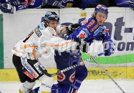 EBEL. Eishockey Bundesliga. EC Pasut VSV gegen EHC LIWEST Linz.  Kiel McLeod, (VSV),  Martin Grabher Meier (Linz). Villach, am 28.2.2010.
Foto: Kuess 


---
pressefotos, pressefotografie, kuess, qs, qspictures, sport, bild, bilder, bilddatenbank