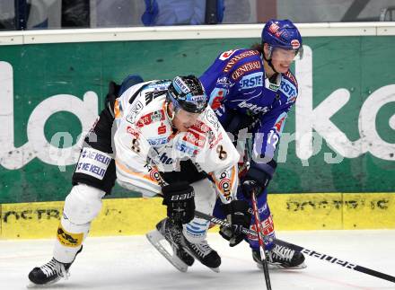 EBEL. Eishockey Bundesliga. EC Pasut VSV gegen EHC LIWEST Linz.  Michael Raffl, (VSV), Michael Mayr (Linz). Villach, am 28.2.2010.
Foto: Kuess 


---
pressefotos, pressefotografie, kuess, qs, qspictures, sport, bild, bilder, bilddatenbank