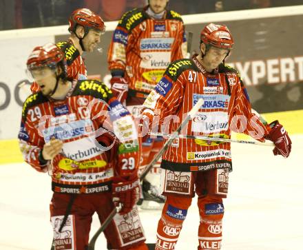 EBEL. Eishockey Bundesliga. KAC gegen EC Red Bull Salzburg. Enttaeuscht KAC. Klagenfurt, am 28.2.2010.
Foto: Kuess 

---
pressefotos, pressefotografie, kuess, qs, qspictures, sport, bild, bilder, bilddatenbank