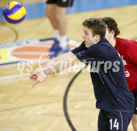 Volleyball Bundesliga. VBK Loewen gegen SK Aich/Dob.  Alexander Huber (VBK). Klagenfurt am 27.02.2010
Foto: Kuess
---
pressefotos, pressefotografie, kuess, qs, qspictures, sport, bild, bilder, bilddatenbank