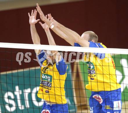 Volleyball Bundesliga. VBK Loewen gegen SK Aich/Dob. SMUC Tomislav, Martin BENCIC (Aich/Dob). Klagenfurt am 27.02.2010
Foto: Kuess
---
pressefotos, pressefotografie, kuess, qs, qspictures, sport, bild, bilder, bilddatenbank