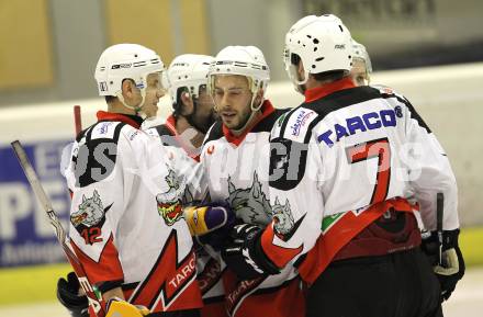 Eishockey Carinthian Hockey League CHL.  EC Tarco Woelfe Klagenfurt gegen EC Feld am See. Jubel (Tarco). Klagenfurt, am 25.2.2010.
Foto: Kuess

---
pressefotos, pressefotografie, kuess, qs, qspictures, sport, bild, bilder, bilddatenbank