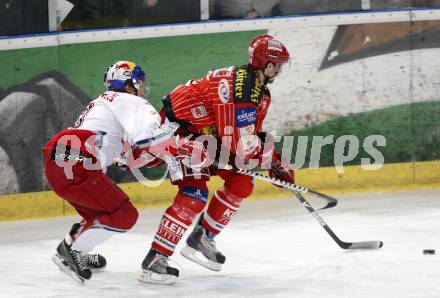 EBEL. Eishockey Bundesliga. EC Red Bull Salzburg gegen KAC. REICHEL Johannes (KAC), WIEDERGUT Andreas (Salzburg). Salzburg, am 7.3.2010.
Foto: Kuess 

---
pressefotos, pressefotografie, kuess, qs, qspictures, sport, bild, bilder, bilddatenbank