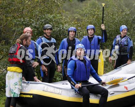 EBEL. Eishockey Bundesliga. Teambuilding KAC. Jeffrey Tory. Rafting. Lienz, am 1.9.2008.
Foto: Kuess
---
pressefotos, pressefotografie, kuess, qs, qspictures, sport, bild, bilder, bilddatenbank