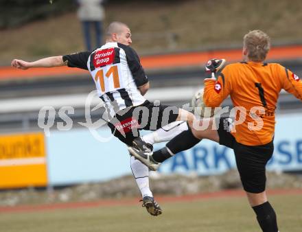 Fussball. Regionalliga. WAC/St. Andrae gegen SV Bad Aussee.  Stefan Korepp (WAC/St. Andrae),  Oliver Mayerosch (Bad Aussee). Wolfsberg, 13.3.2010. 
Foto: Kuess

---
pressefotos, pressefotografie, kuess, qs, qspictures, sport, bild, bilder, bilddatenbank