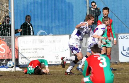 Fussball Regionalliga. SAK gegen Wels. Torjubel  Samo Olpi, (SAK). Klagenfurt, 14.3.2010.
Foto: Kuess
---
pressefotos, pressefotografie, kuess, qs, qspictures, sport, bild, bilder, bilddatenbank