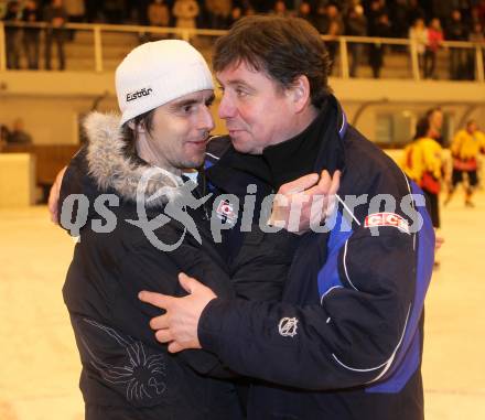 Eishockey Carinthian Hockey League CHL.  EC SV Spittal gegen EC Tarco Woelfe Klagenfurt. Trainer Bojan Magazin (Tarco), Trainer Helmuth Plankensteiner (Spittal). Spittal, am 13.3.2010.
Foto: Kuess

---
pressefotos, pressefotografie, kuess, qs, qspictures, sport, bild, bilder, bilddatenbank