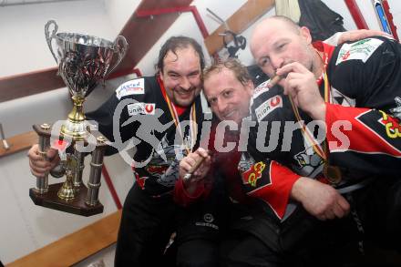 Eishockey Carinthian Hockey League CHL.  EC SV Spittal gegen EC Tarco Woelfe Klagenfurt.  Jubel (Tarco). Spittal, am 13.3.2010.
Foto: Kuess

---
pressefotos, pressefotografie, kuess, qs, qspictures, sport, bild, bilder, bilddatenbank