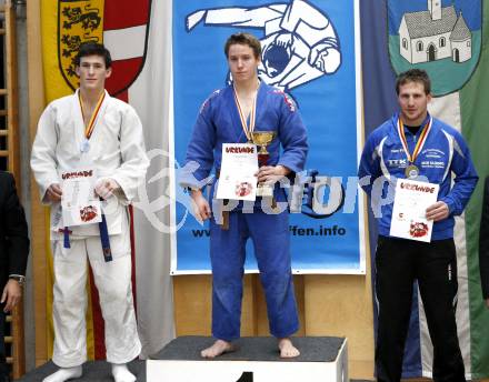 Judo. Kaerntner Meisterschaften. (+81kg - 90kg). 2. Maximilian Rauch, 1. Wolfgang Michor, 3. Anton Piber. Feldkirchen, 14. 3. 2010.
Foto: Kuess
---
pressefotos, pressefotografie, kuess, qs, qspictures, sport, bild, bilder, bilddatenbank