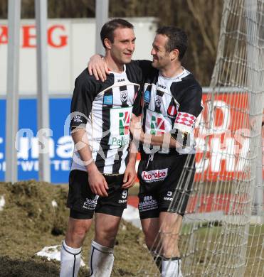 Fussball. Regionalliga. WAC/St. Andrae gegen SV Bad Aussee.  Marco Reich, Hannes Franz Jochum (WAC/St. Andrae). Wolfsberg, 13.3.2010. 
Foto: Kuess

---
pressefotos, pressefotografie, kuess, qs, qspictures, sport, bild, bilder, bilddatenbank