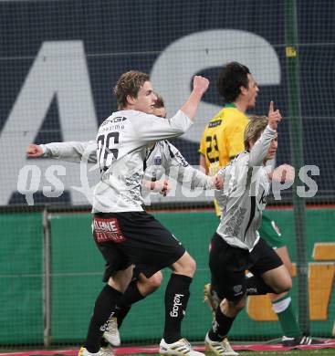 Fussball Bundesliga. SK Austria Kaernten gegen SV Josko Ried. Torjubel (Kaernten). Klagenfurt, am 20.3.2010.
Foto: Kuess
---
pressefotos, pressefotografie, kuess, qs, qspictures, sport, bild, bilder, bilddatenbank