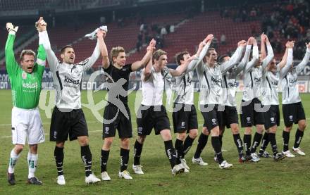 Fussball Bundesliga. SK Austria Kaernten gegen SV Josko Ried. Jubel (Kaernten). Klagenfurt, am 20.3.2010.
Foto: Kuess
---
pressefotos, pressefotografie, kuess, qs, qspictures, sport, bild, bilder, bilddatenbank