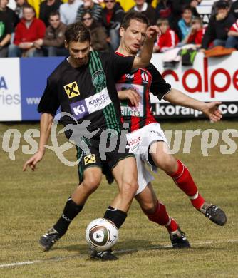 Fussball Regionalliga. SC St. Stefan/Lav. gegen SK St. Andrae/Lavanttal. Feichter Harald (St. Stefan), Pirker Thomas (St. Andrae). Klagenfurt, 20.3.2010.
Foto: Kuess
---
pressefotos, pressefotografie, kuess, qs, qspictures, sport, bild, bilder, bilddatenbank