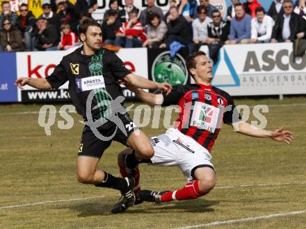 Fussball Regionalliga. SC St. Stefan/Lav. gegen SK St. Andrae/Lavanttal. Feichter Harald (St. Stefan), Pirker Thomas (St. Andrae). Klagenfurt, 20.3.2010.
Foto: Kuess
---
pressefotos, pressefotografie, kuess, qs, qspictures, sport, bild, bilder, bilddatenbank