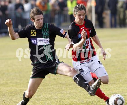 Fussball Regionalliga. SC St. Stefan/Lav. gegen SK St. Andrae/Lavanttal. Six Martin (St. Stefan), Pfennich Patrick (St. Andrae). Klagenfurt, 20.3.2010.
Foto: Kuess
---
pressefotos, pressefotografie, kuess, qs, qspictures, sport, bild, bilder, bilddatenbank