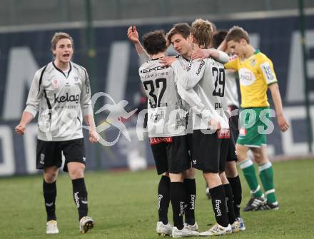 Fussball Bundesliga. SK Austria Kaernten gegen SV Josko Ried. Jubel (Kaernten). Klagenfurt, am 20.3.2010.
Foto: Kuess
---
pressefotos, pressefotografie, kuess, qs, qspictures, sport, bild, bilder, bilddatenbank