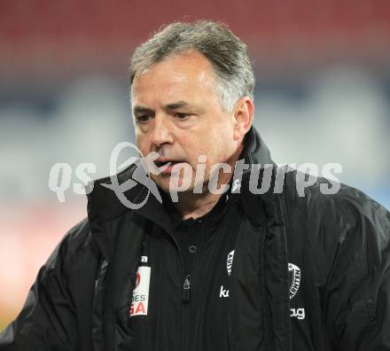 Fussball Bundesliga. SK Austria Kaernten gegen SV Josko Ried. Trainer Joze Prelogar (Kaernten). Klagenfurt, am 20.3.2010.
Foto: Kuess
---
pressefotos, pressefotografie, kuess, qs, qspictures, sport, bild, bilder, bilddatenbank