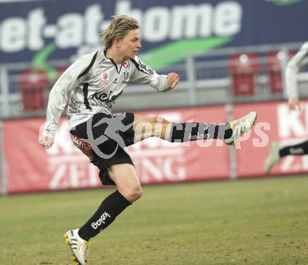 Fussball Stiegl OEFB Cup. SK Austria Kaernten gegen Fernwaerme Vienna. Stefan Hierlaender (Kaernten). Klagenfurt, am 9.3.2010.
Foto: Kuess
---
pressefotos, pressefotografie, kuess, qs, qspictures, sport, bild, bilder, bilddatenbank