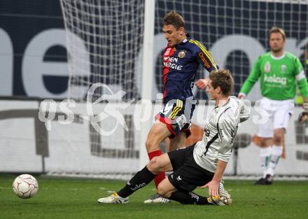 Fussball Bundesliga. SK Austria Kaernten gegen SK Rapid Wien. Michael Sollbauer (Kaernten), Nikica Jelavic (Rapid). Klagenfurt, am 27.3.2010.
Foto: Kuess
---
pressefotos, pressefotografie, kuess, qs, qspictures, sport, bild, bilder, bilddatenbank