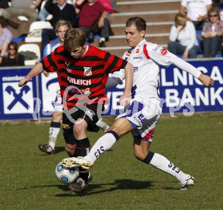 Fussball Regionalliga. SAK gegen Flavia Solva. Christian Dlopst (SAK), Dominik Sobl (Flavia Solva). Klagenfurt, am 27.3.2010.
Foto: Kuess
---
pressefotos, pressefotografie, kuess, qs, qspictures, sport, bild, bilder, bilddatenbank