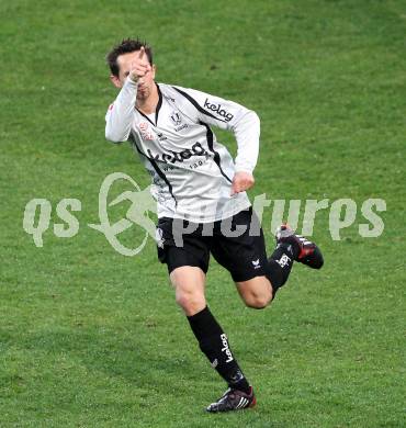 Fussball. OEFB Stiegl Cup. SK Austria Kelag Kaernten  gegen Rapid Wien. Jubel Matthias Dollinger (Austria Kaernten). Klagenfurt, 31.3.2010. 
Foto: Kuess

---
pressefotos, pressefotografie, kuess, qs, qspictures, sport, bild, bilder, bilddatenbank