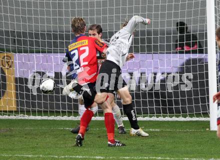 Fussball. OEFB Stiegl Cup. SK Austria Kelag Kaernten  gegen Rapid Wien. 3:2 durch Stefan Hierlaender (Austria Kaernten). Klagenfurt, 31.3.2010. 
Foto: Kuess

---
pressefotos, pressefotografie, kuess, qs, qspictures, sport, bild, bilder, bilddatenbank