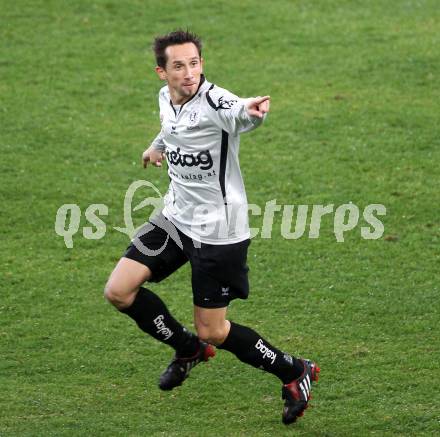 Fussball. OEFB Stiegl Cup. SK Austria Kelag Kaernten  gegen Rapid Wien. Jubel Matthias Dollinger (Austria Kaernten. Klagenfurt, 31.3.2010. 
Foto: Kuess

---
pressefotos, pressefotografie, kuess, qs, qspictures, sport, bild, bilder, bilddatenbank