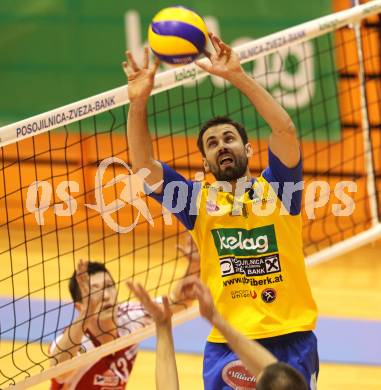 Volleyball. AVL-Halbfinale. SK Posojilnica Aich/Dob gegen hotVolleys. SMUC Tomislav  (Aich/Dob). Prevalje, 1.4.2010
Foto: Kuess 

---
pressefotos, pressefotografie, kuess, qs, qspictures, sport, bild, bilder, bilddatenbank