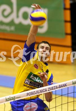 Volleyball. AVL-Halbfinale. SK Posojilnica Aich/Dob gegen hotVolleys. HRUSKA Michal  (Aich/Dob). Prevalje, 1.4.2010
Foto: Kuess 

---
pressefotos, pressefotografie, kuess, qs, qspictures, sport, bild, bilder, bilddatenbank